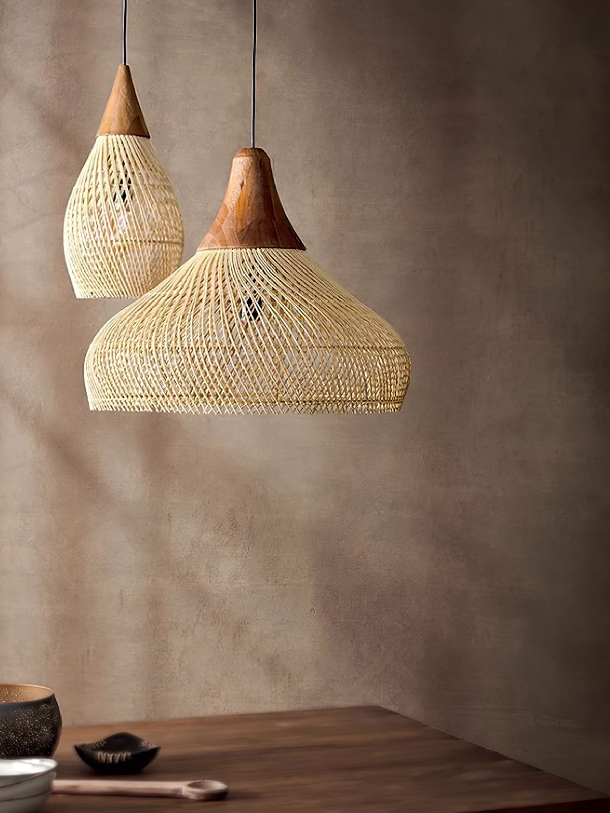 Solavn Rattan Wood Pendant Lamp