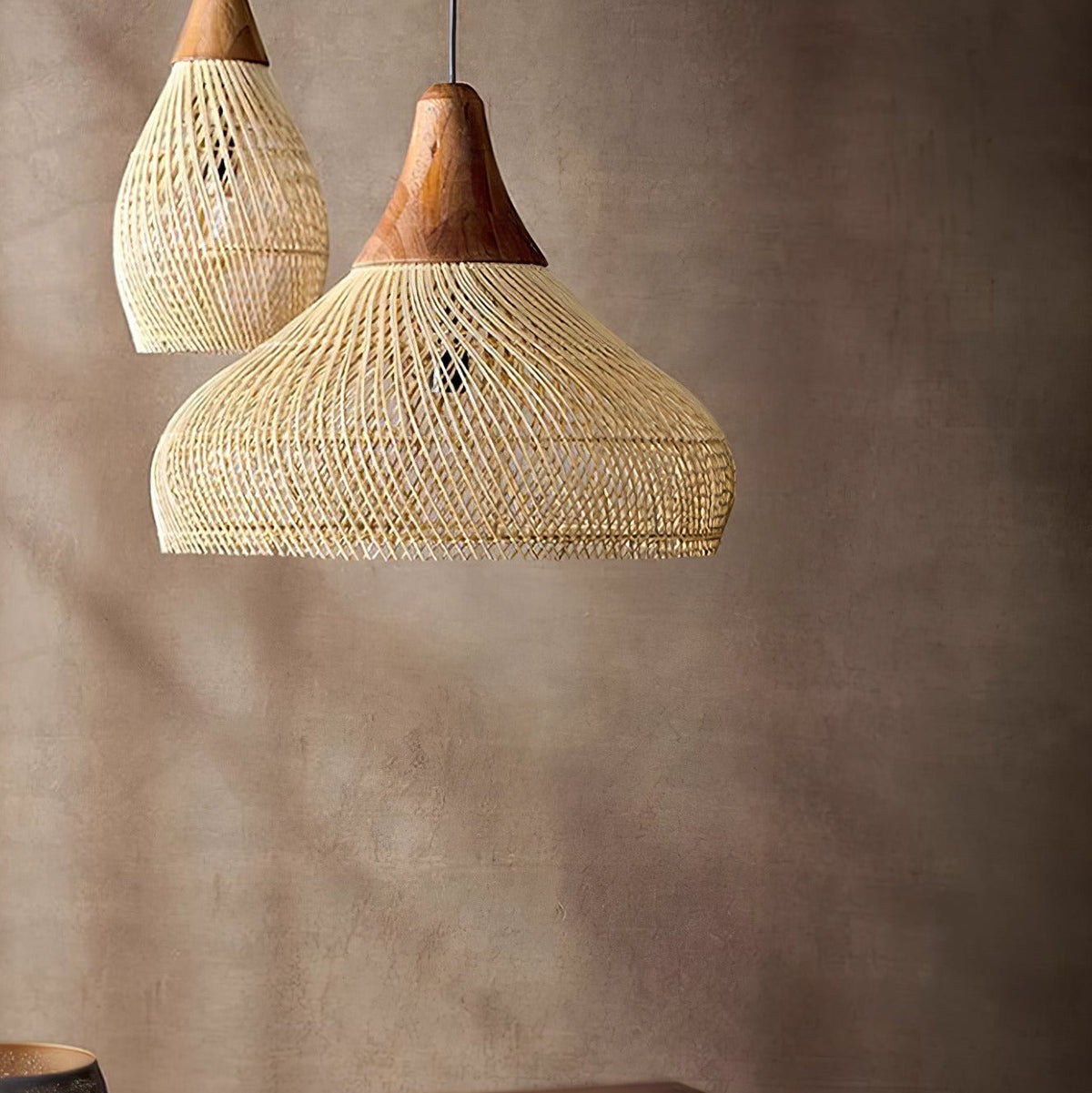 Visopam Braided Rattan Livingroom Pendant Lamp