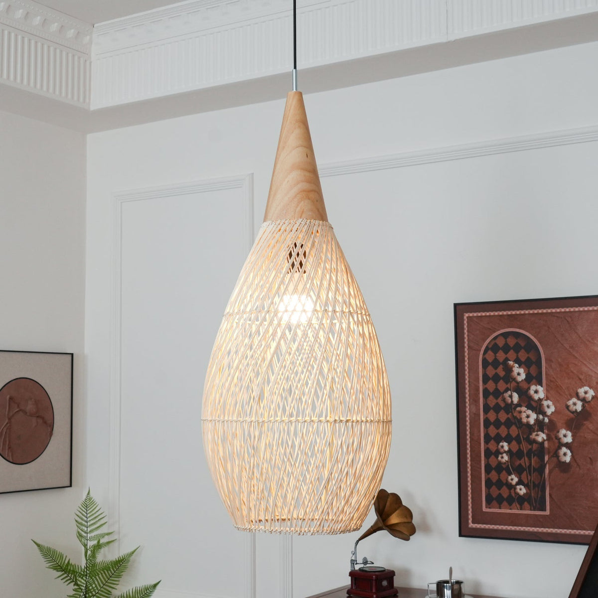 Clairstone Rattan Pendant Light