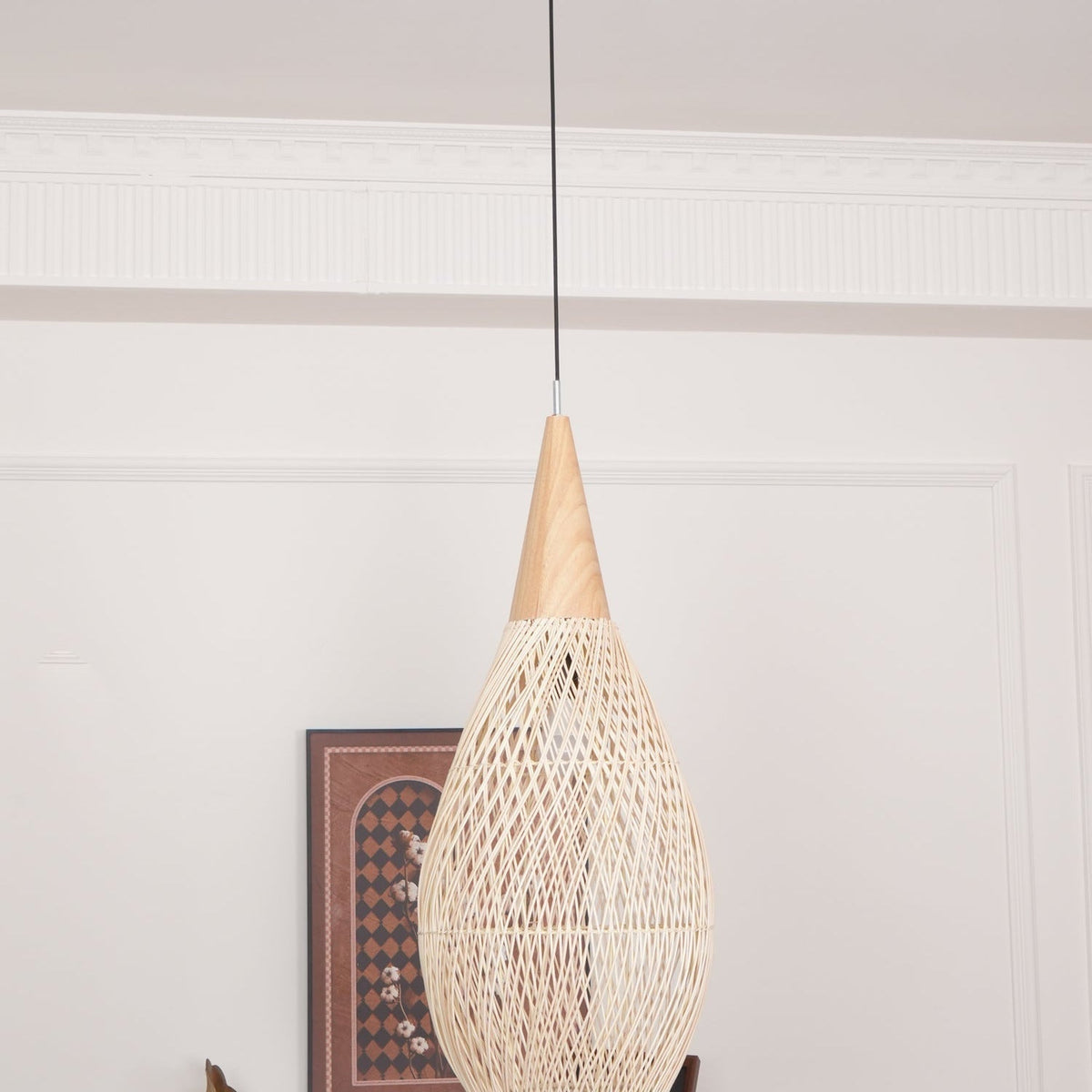 Visopam Braided Rattan Livingroom Pendant Lamp