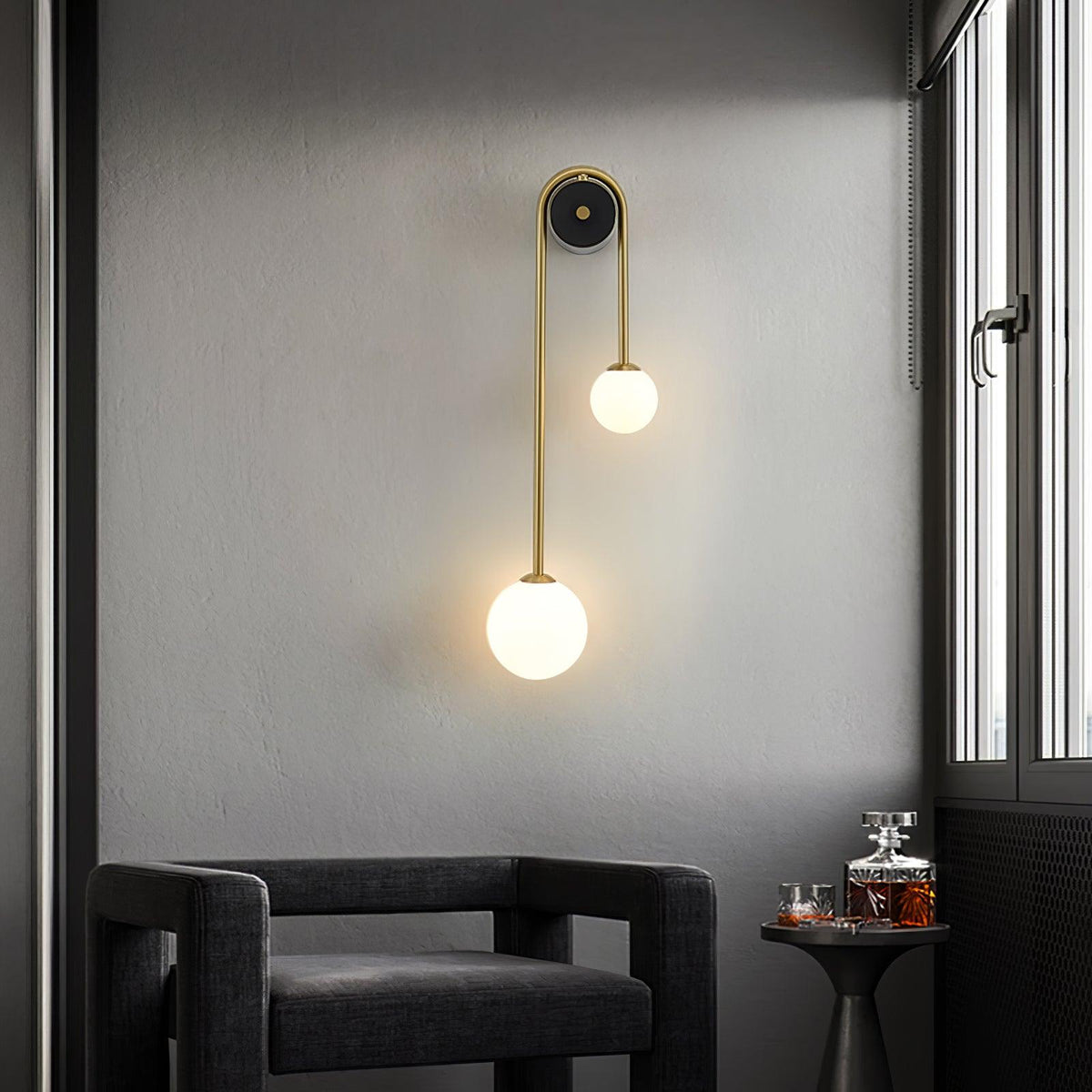Lapavid Brass Arc Wall Light