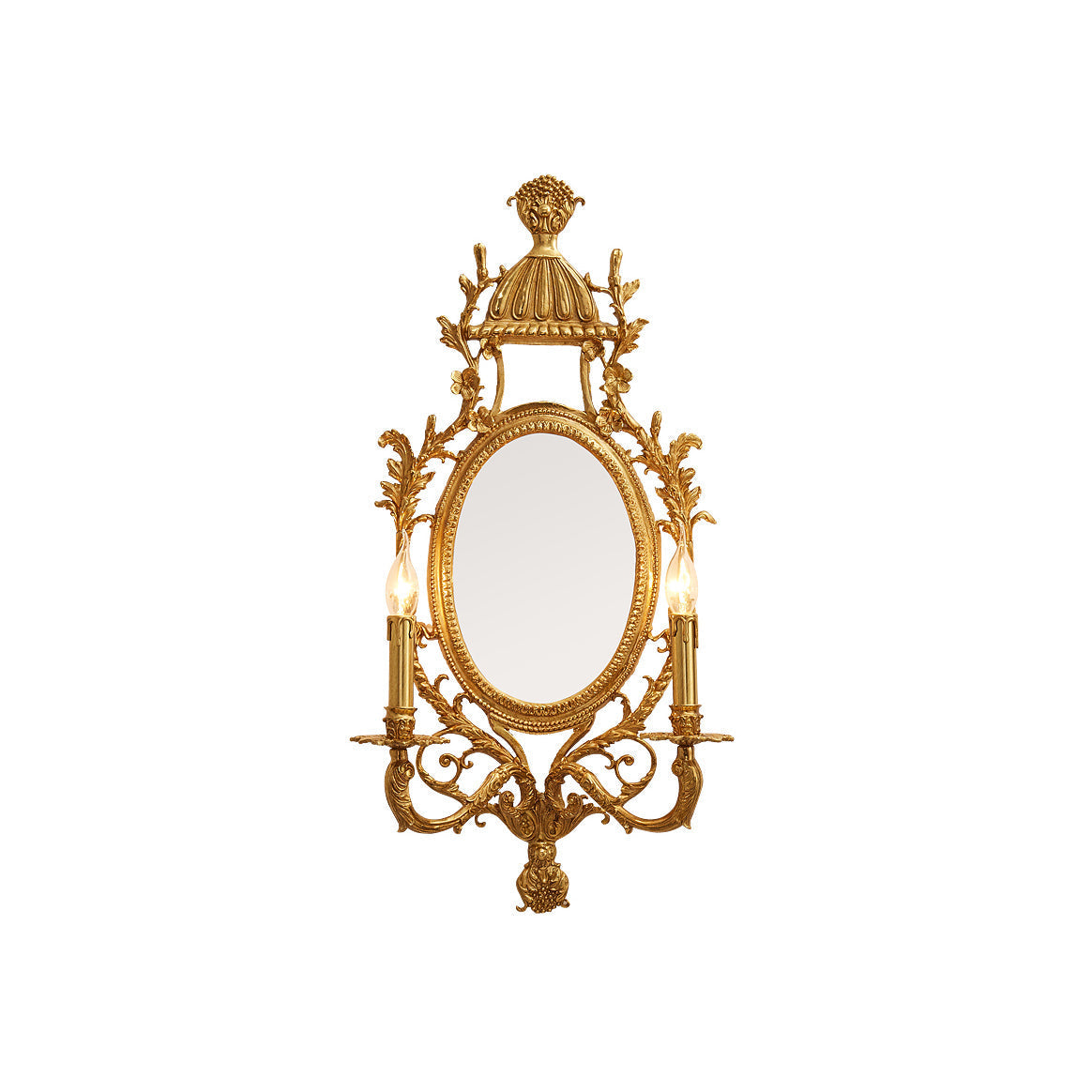 Elyndor Carved Mirror Wall Lamp