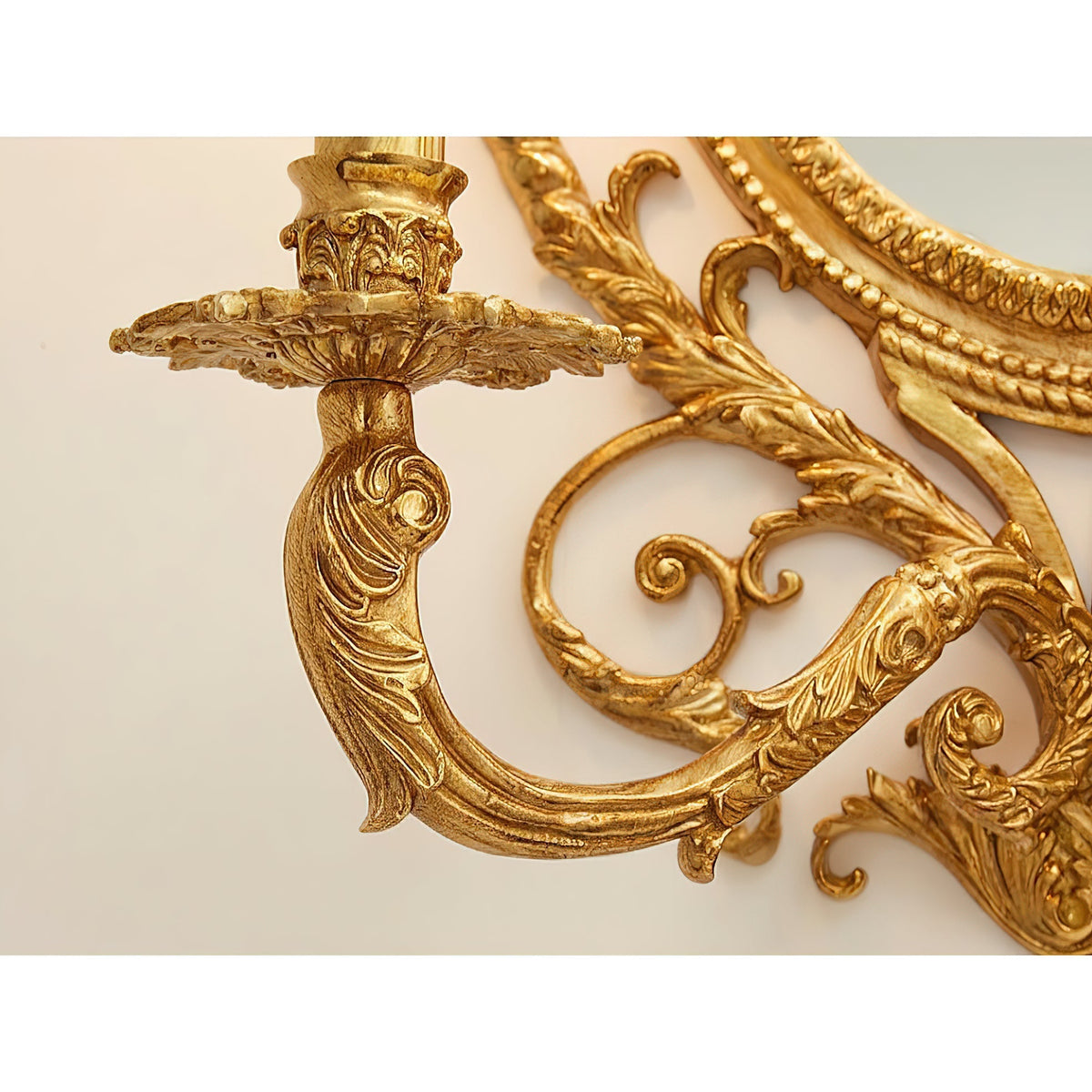 Elyndor Carved Mirror Wall Lamp