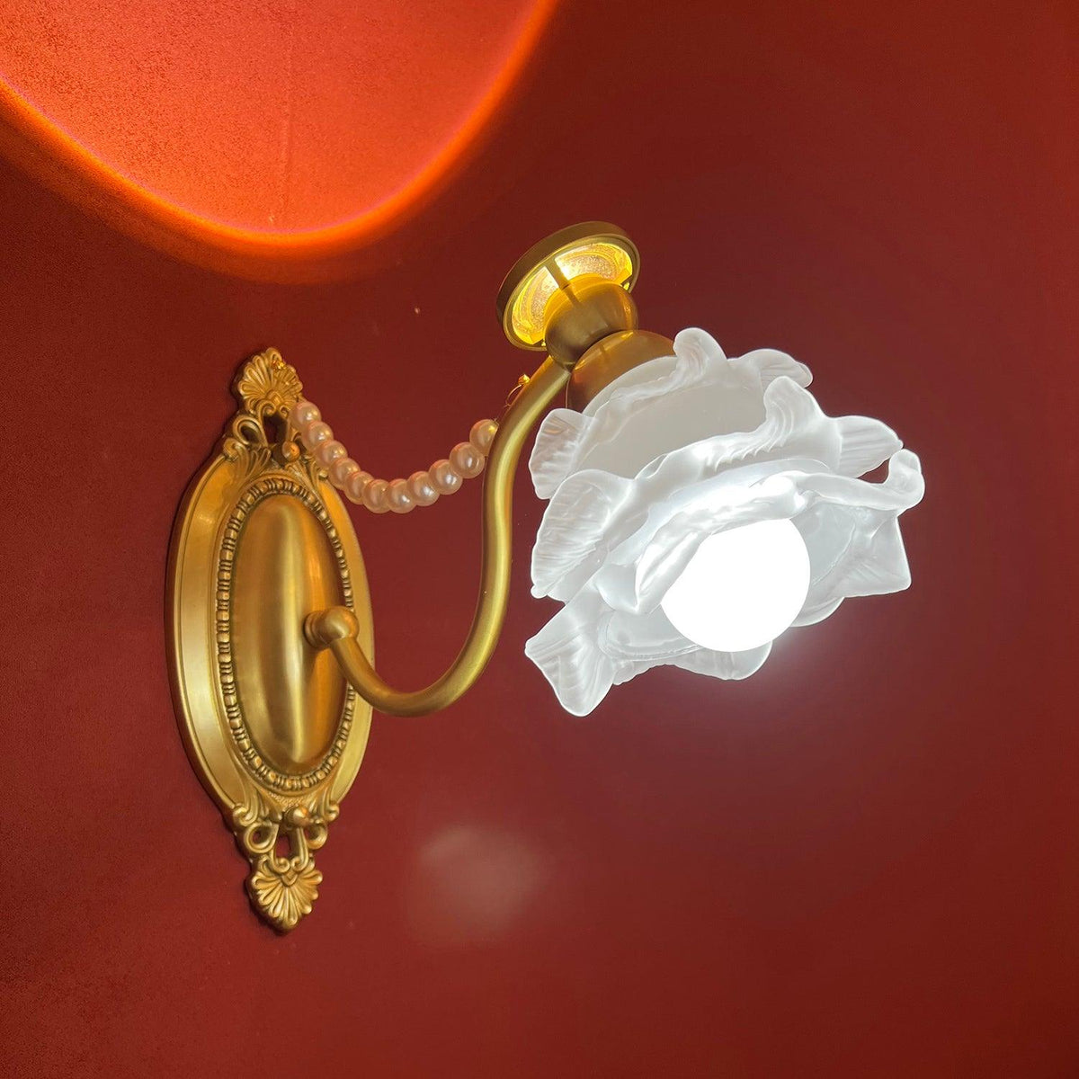 Zoey Brass Floral Wall Lamp