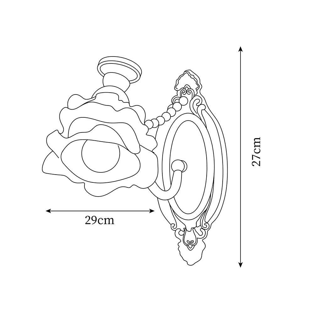 Zoey Brass Floral Wall Lamp