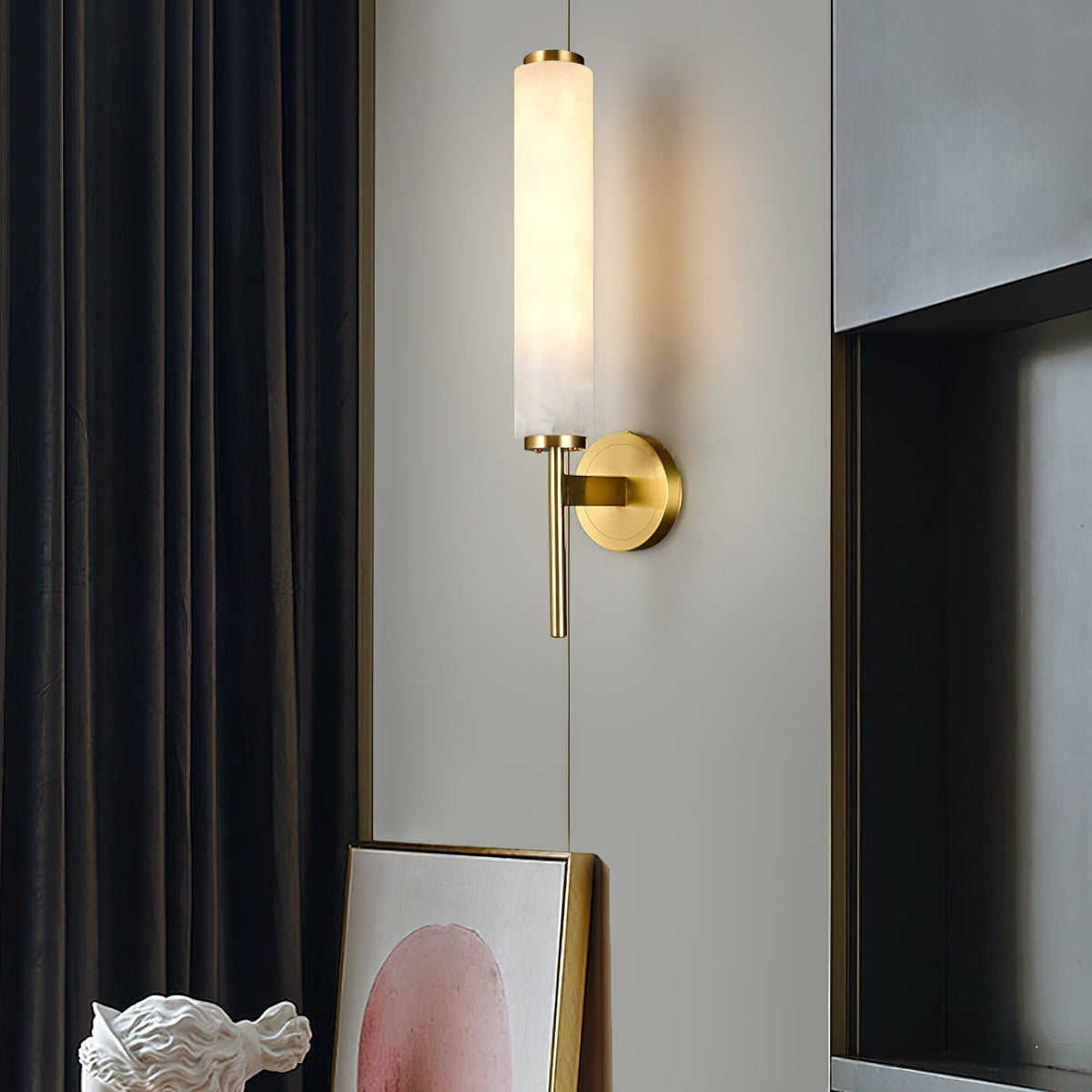 Sobigad Art Deco Alabaster Wall Lamp