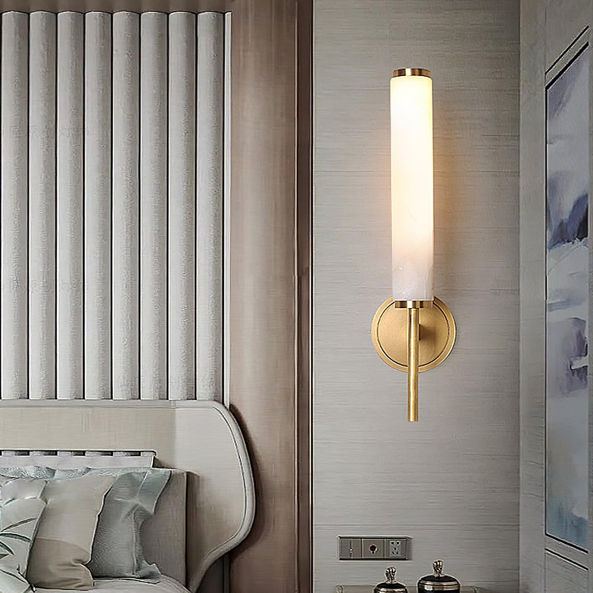 Sobigad Art Deco Alabaster Wall Lamp