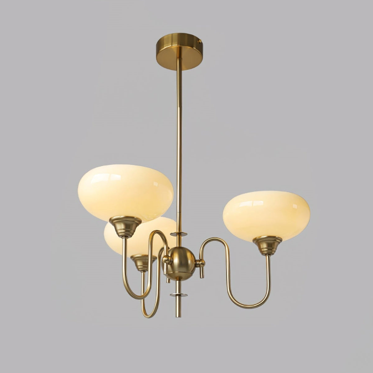 Putikilu Vintage LED Metal Glass Chandelier Living Room