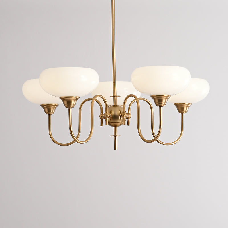 Putikilu Vintage LED Metal Glass Chandelier Living Room