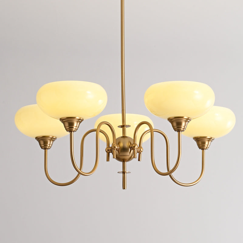 Putikilu Vintage LED Metal Glass Chandelier Living Room