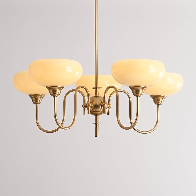 Putikilu Vintage LED Metal Glass Chandelier Living Room