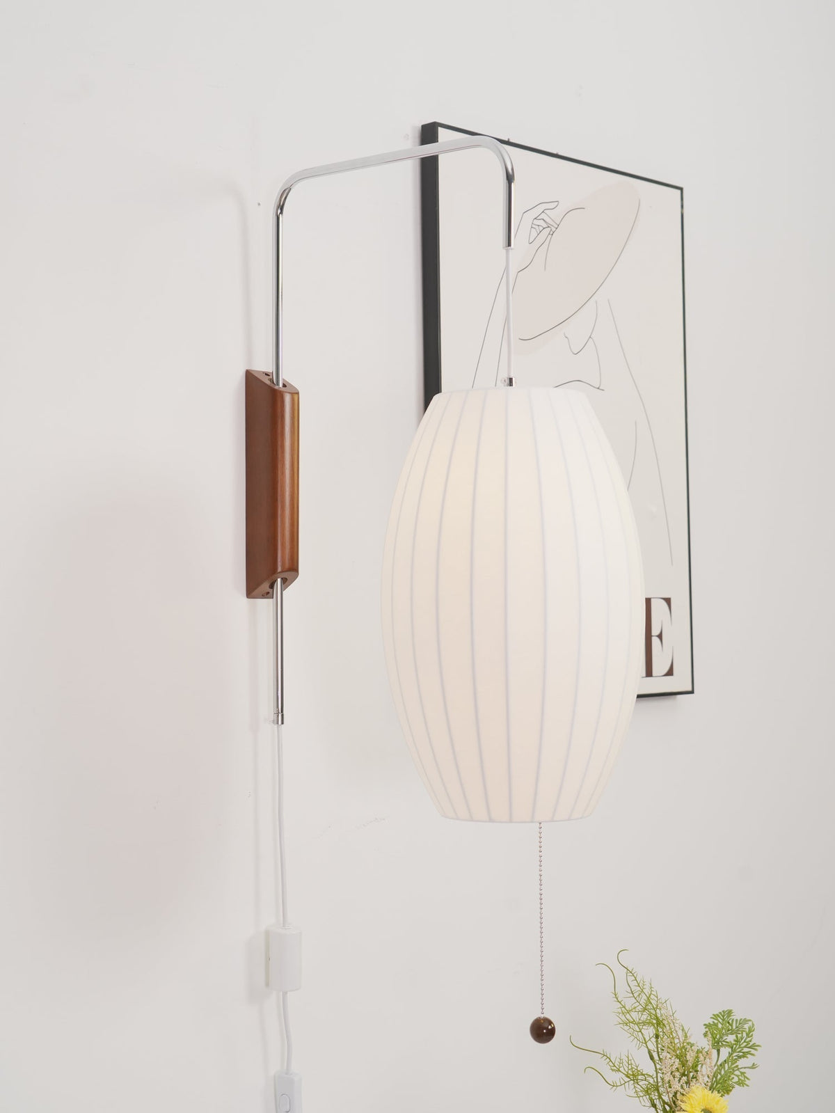 Aldinira Wall Sconce Walnut Ball