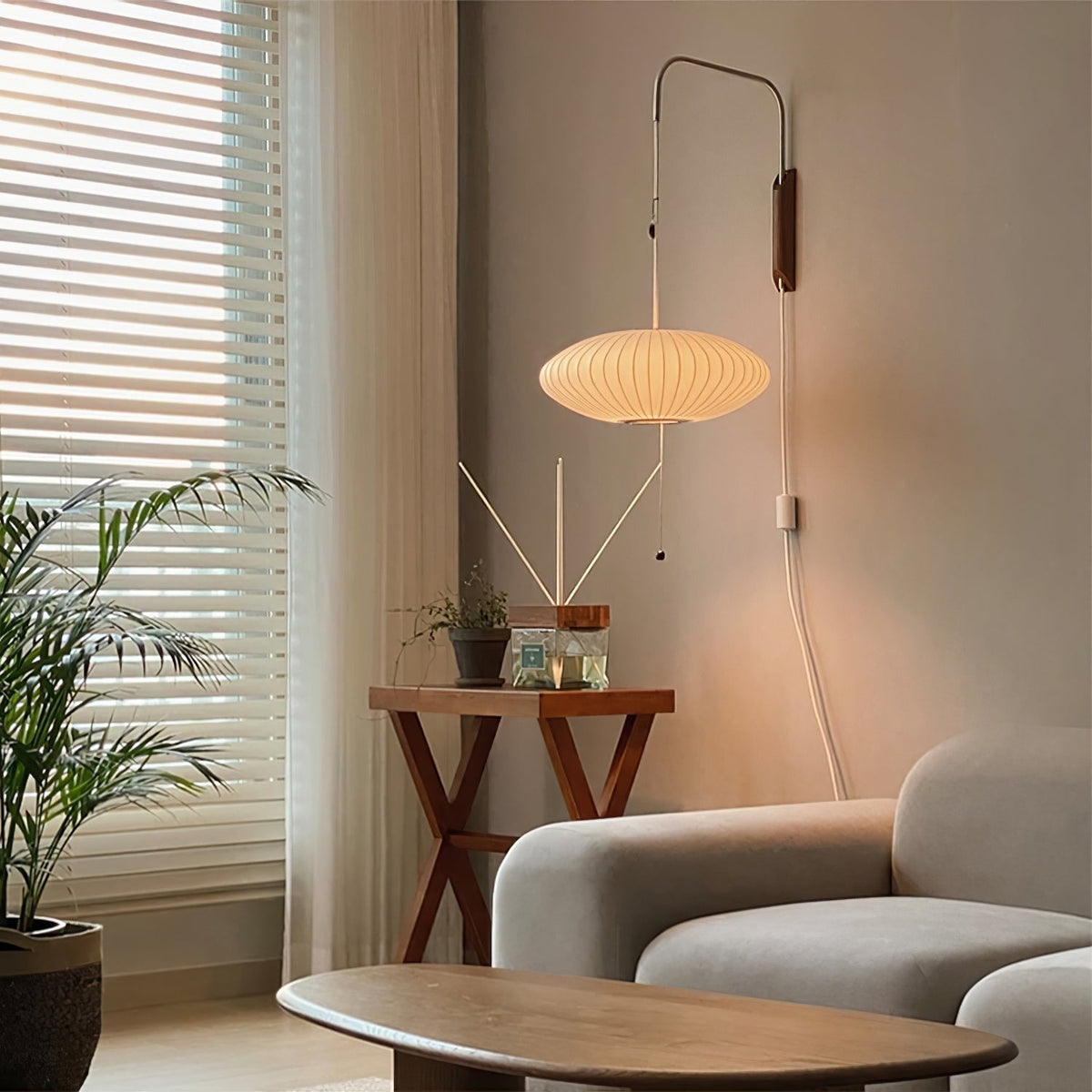 Aldinira Wall Sconce Walnut Ball