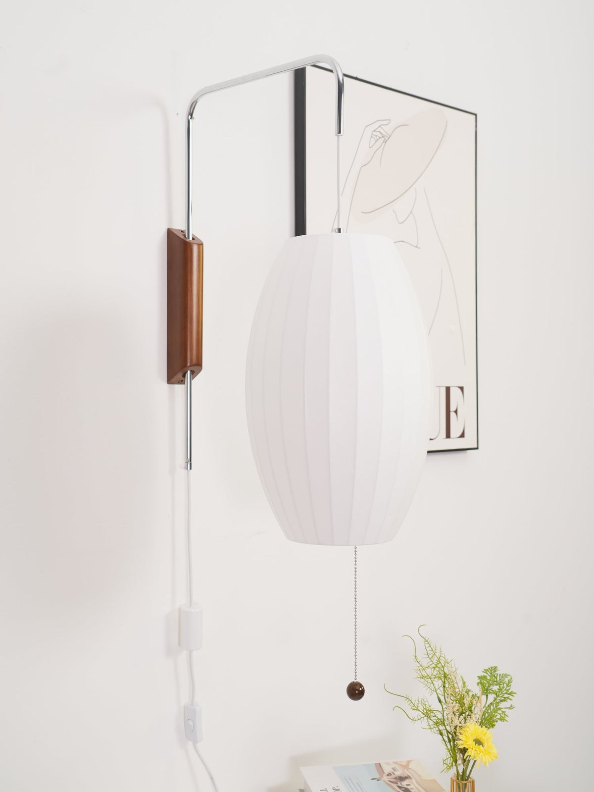 Aldinira Wall Sconce Walnut Ball