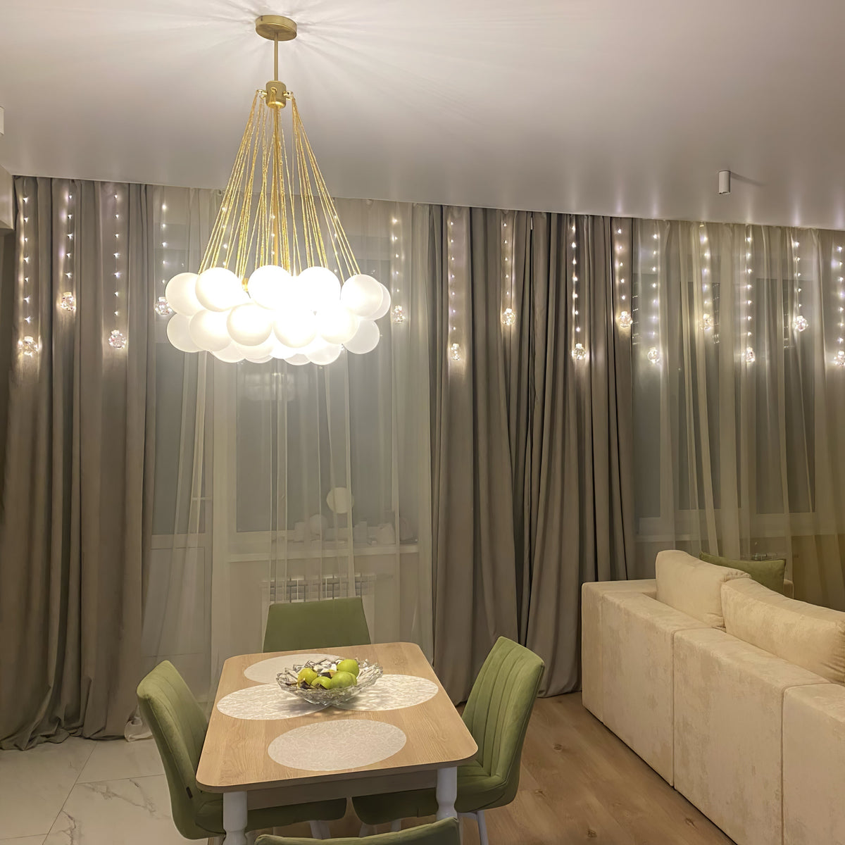Pugusel Glass Globe Pendant Light Bubble