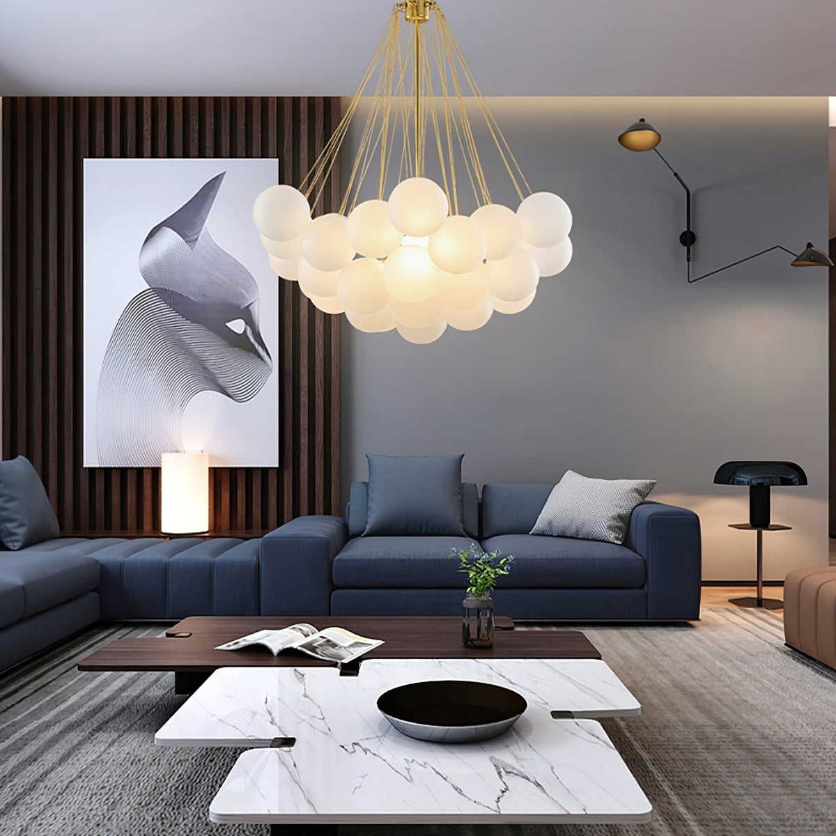 Pugusel Glass Globe Pendant Light Bubble