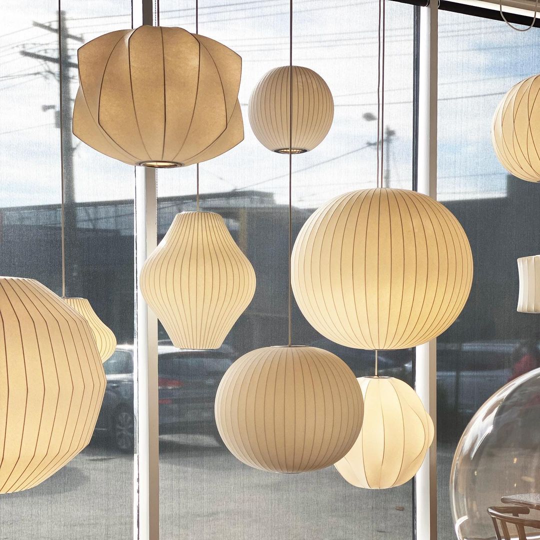 Femogir Pendant Light Bubble Mulberry Silk