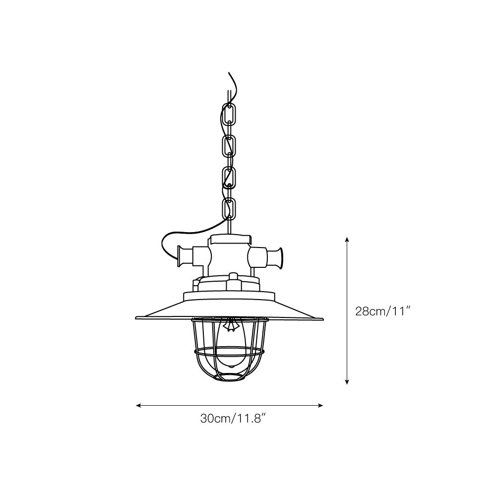Vemiryra Vintage Industrial Green Pendant Light
