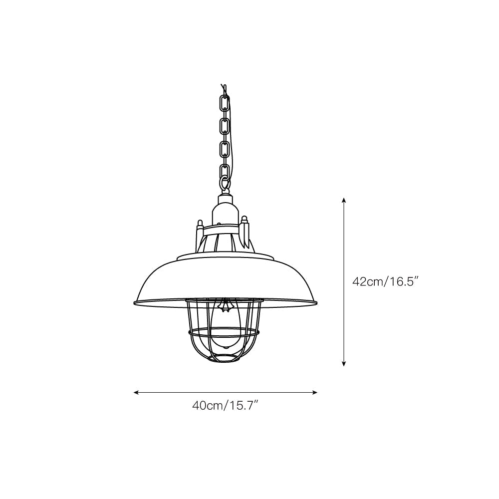 Vemiryra Vintage Industrial Green Pendant Light