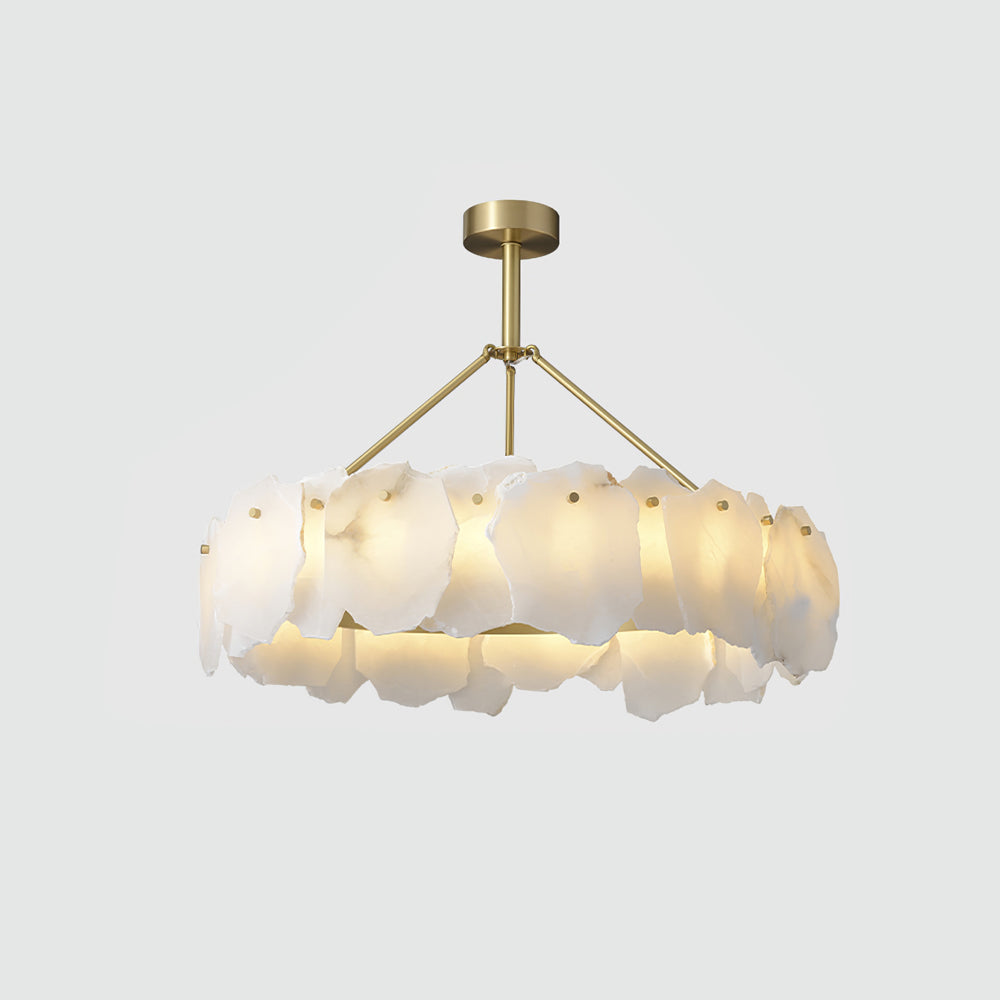 Telen Chandelier Alabaster Layered Halo