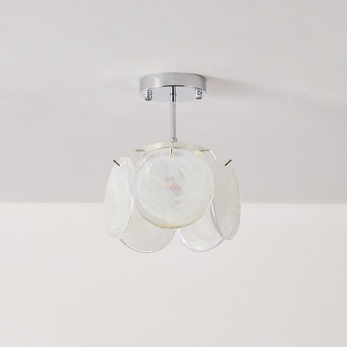Lenira Ceiling Lamp Blue Art Glass Modern