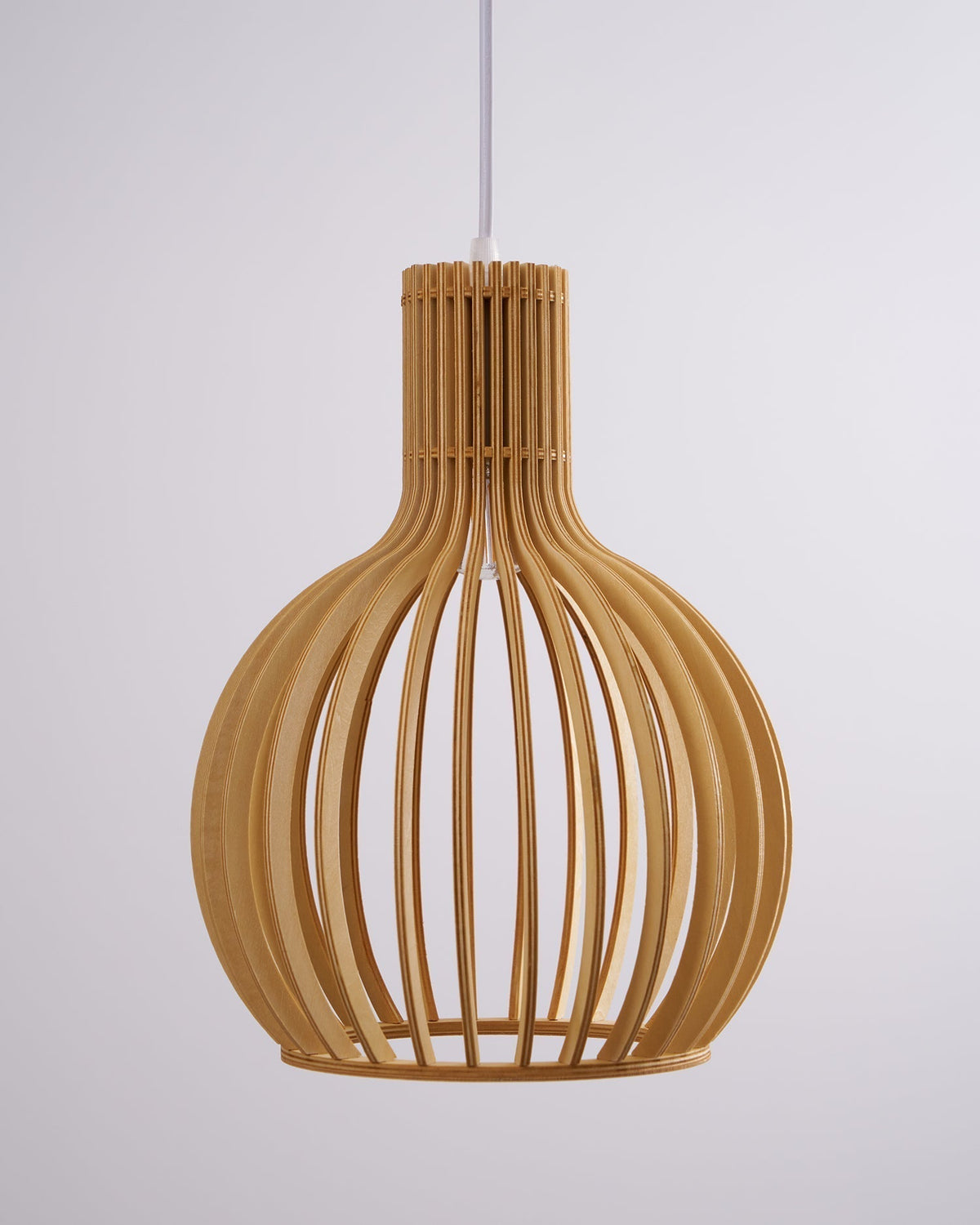 Avenorielle Sculptural Birch Open-Frame Pendant Lamp