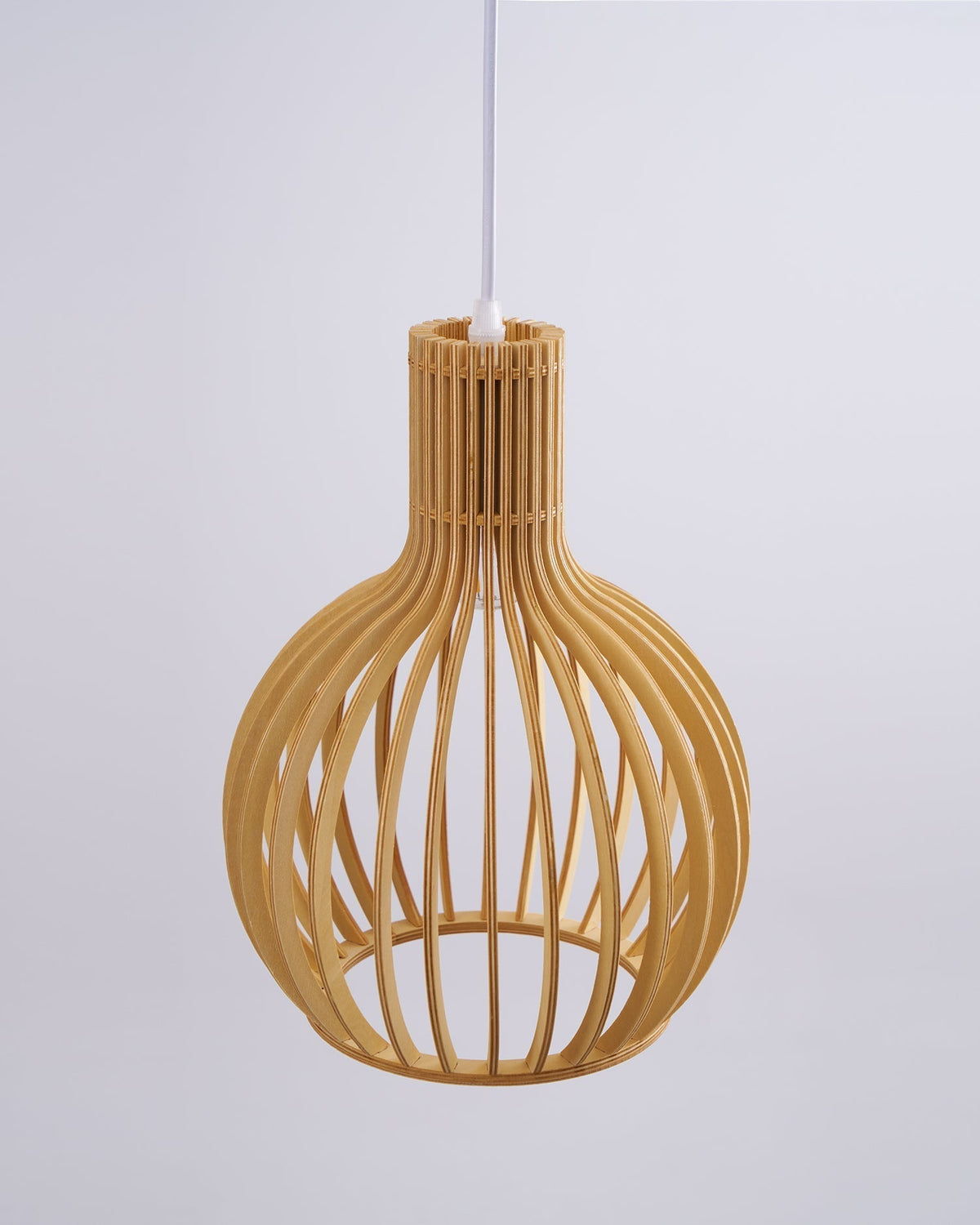Avenorielle Sculptural Birch Open-Frame Pendant Lamp
