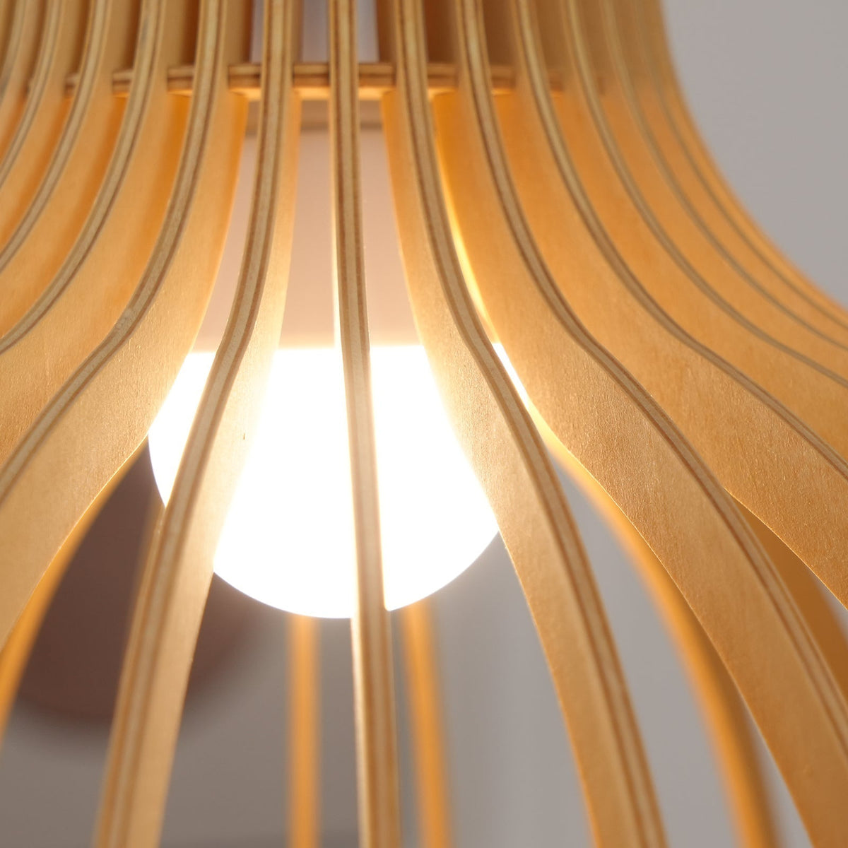 Avenorielle Sculptural Birch Open-Frame Pendant Lamp