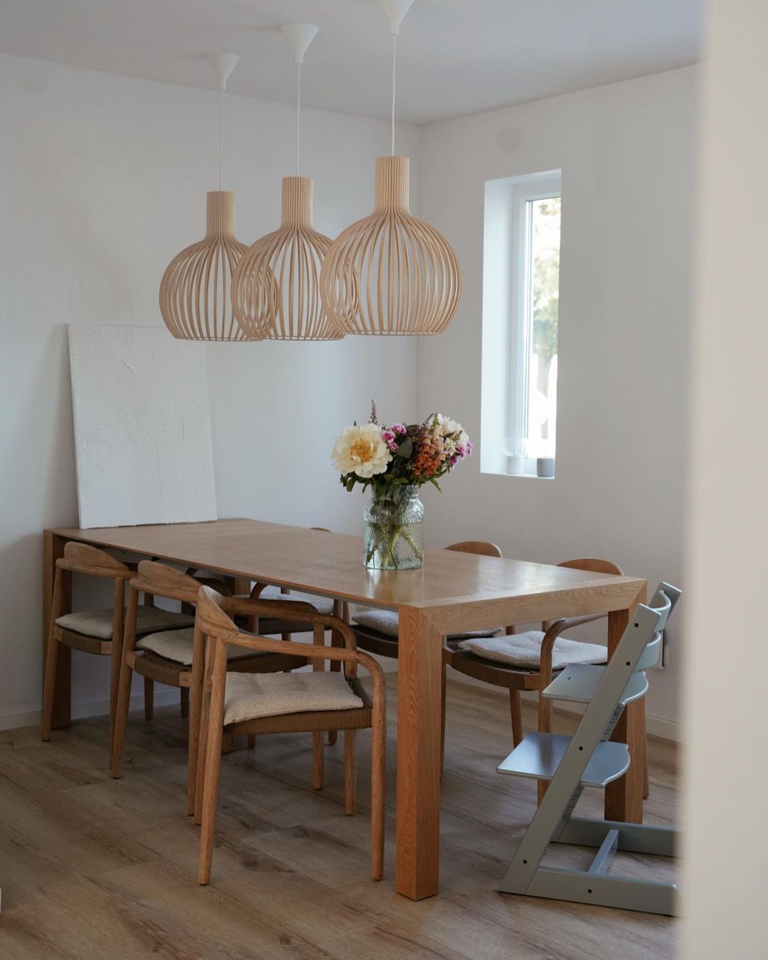 Avenorielle Sculptural Birch Open-Frame Pendant Lamp