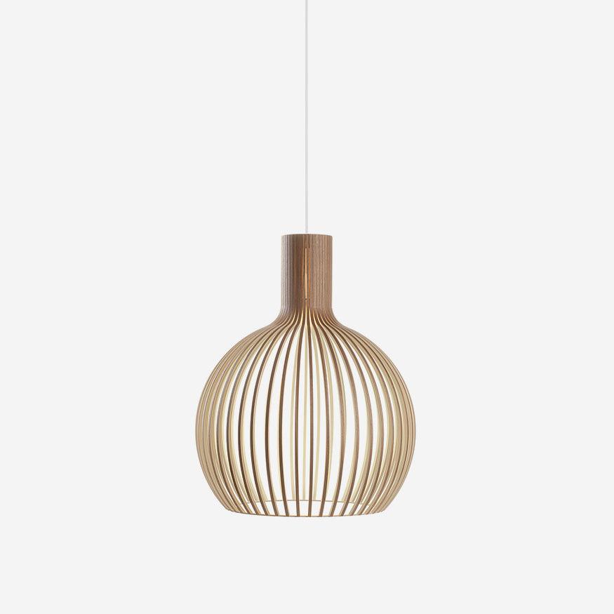 Avenorielle Sculptural Birch Open-Frame Pendant Lamp