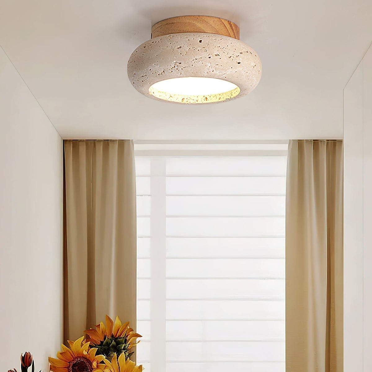Jinomak Ceiling Light Mini Donut Travertine