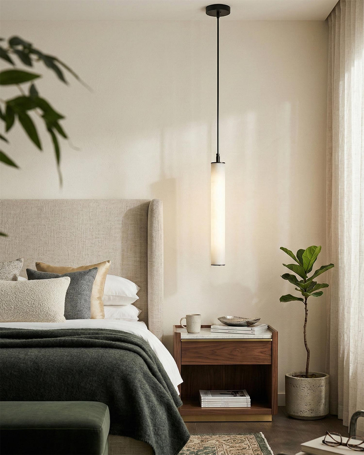 Niverena Alabaster Tube Pendant Lamp
