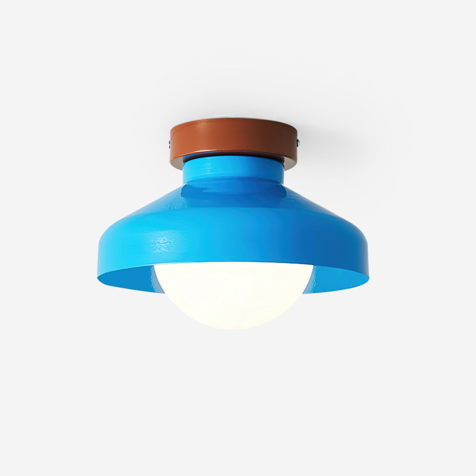 Valaneria Blue Metal Flush Mount Ceiling Light