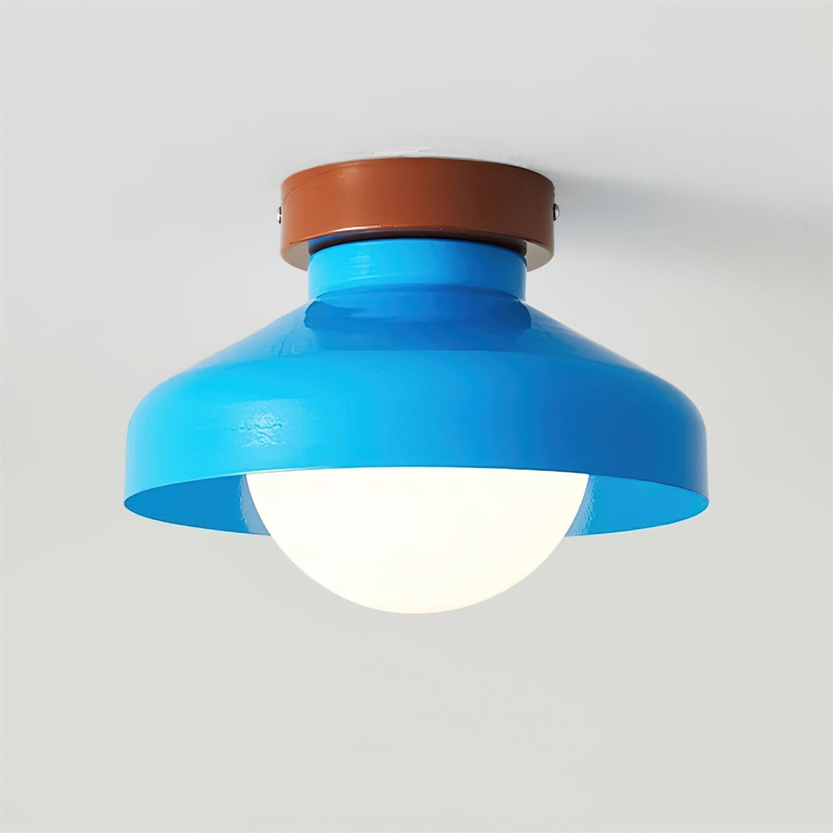 Valaneria Blue Metal Flush Mount Ceiling Light