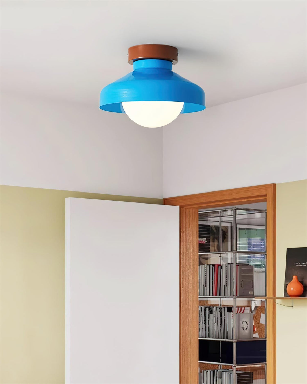 Valaneria Blue Metal Flush Mount Ceiling Light