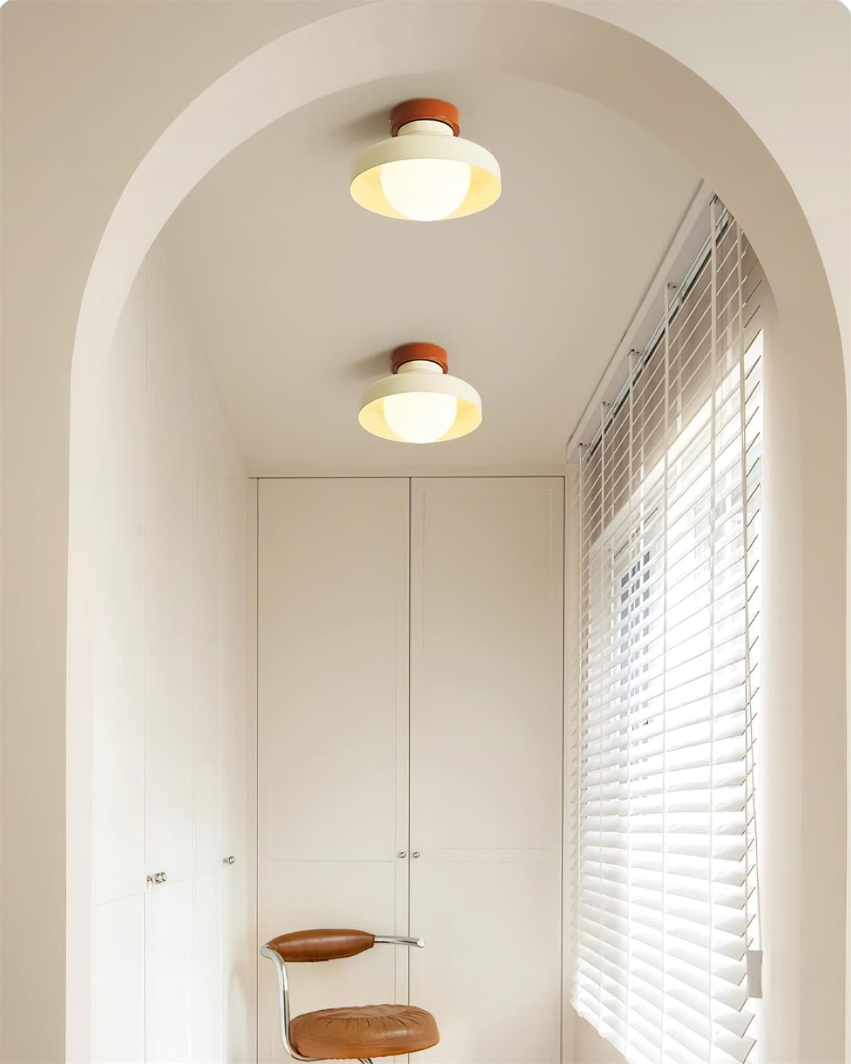 Valaneria Blue Metal Flush Mount Ceiling Light