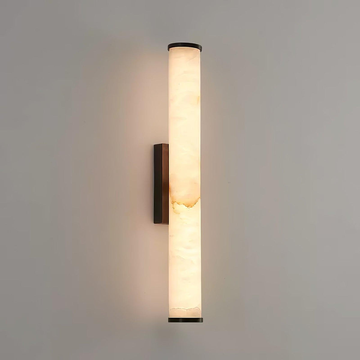 Wegobam Alabaster Vertical Cylindrical Wall Lamp