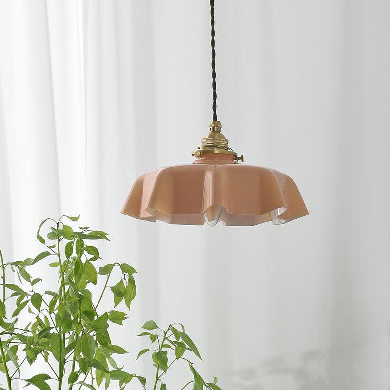 Sepalom Farmhouse Ruffled Pendant Light