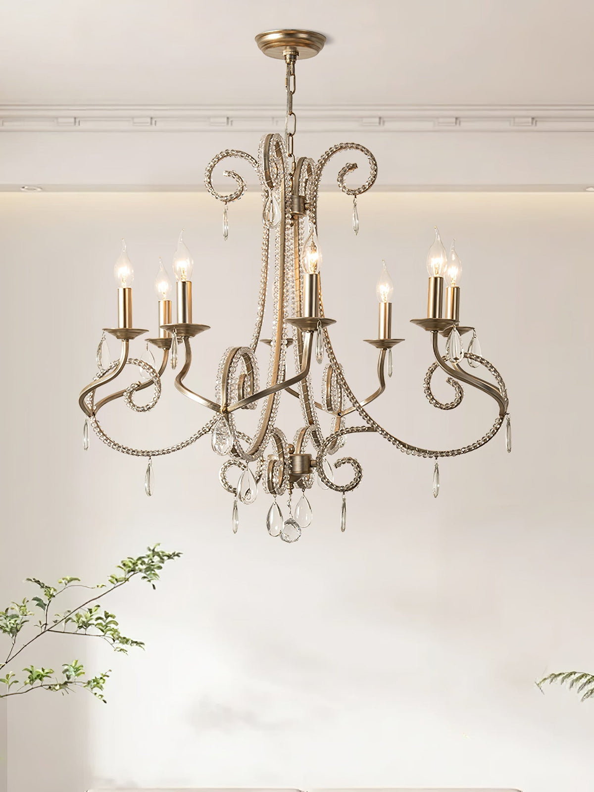 Elysara Crystal Candle Chandelier