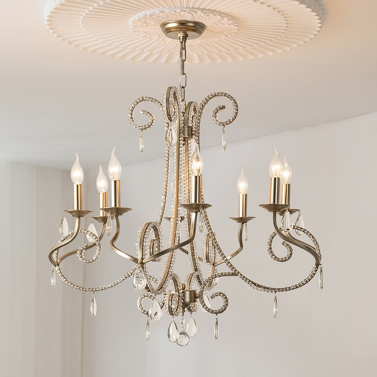 Elysara Crystal Candle Chandelier