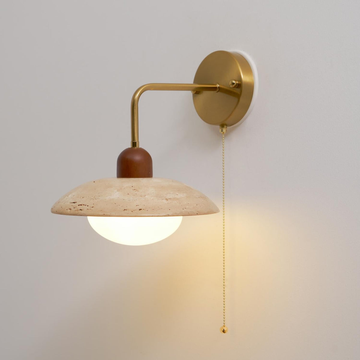 Leto Travertine Wall Sconce