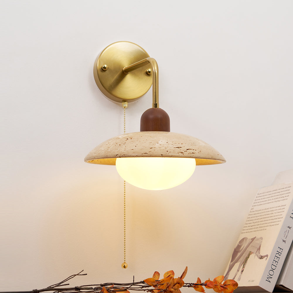 Leto Travertine Wall Sconce