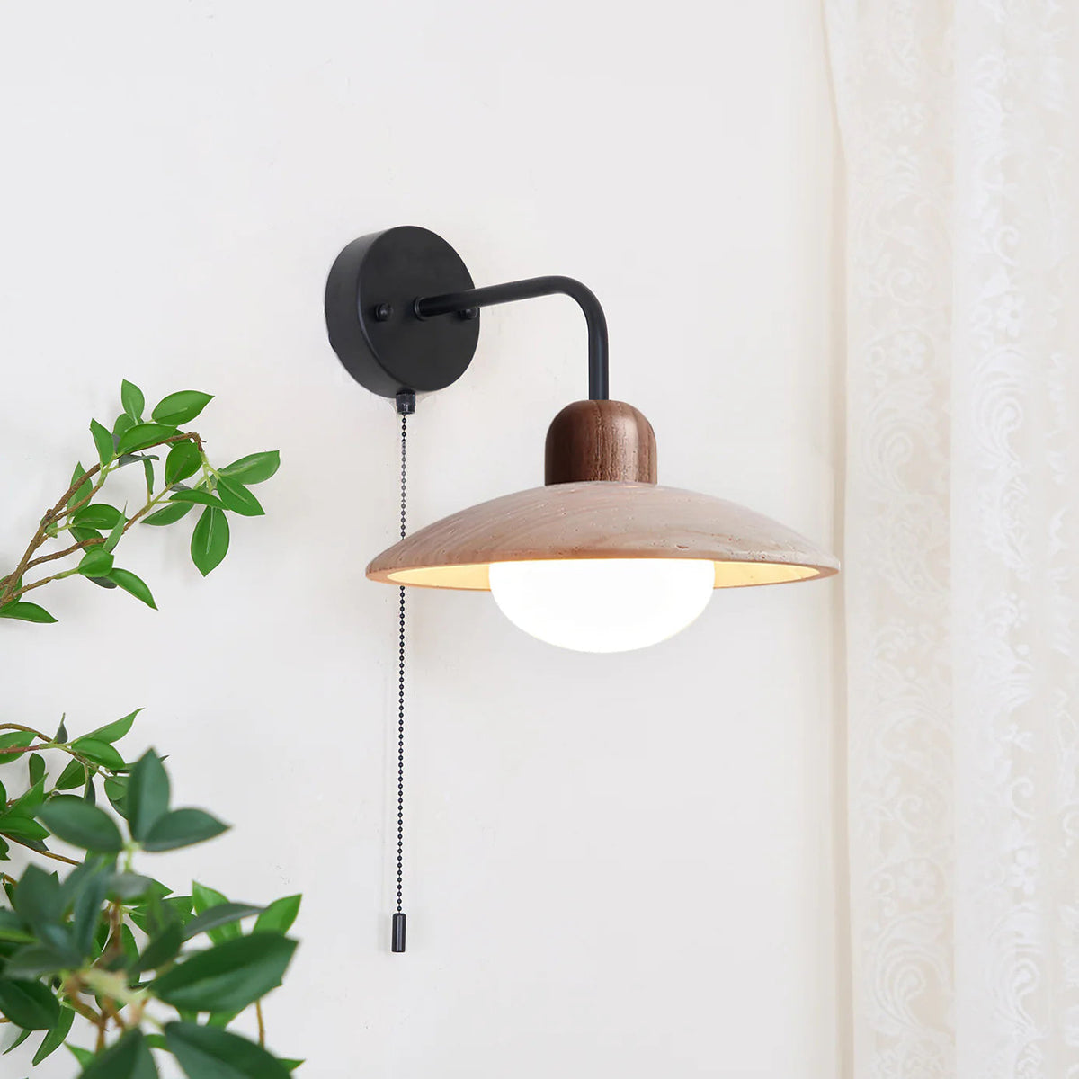 Leto Travertine Wall Sconce