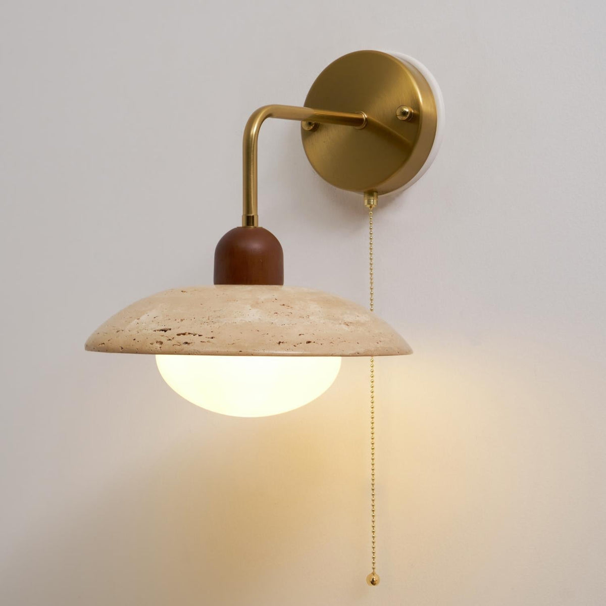 Leto Travertine Wall Sconce