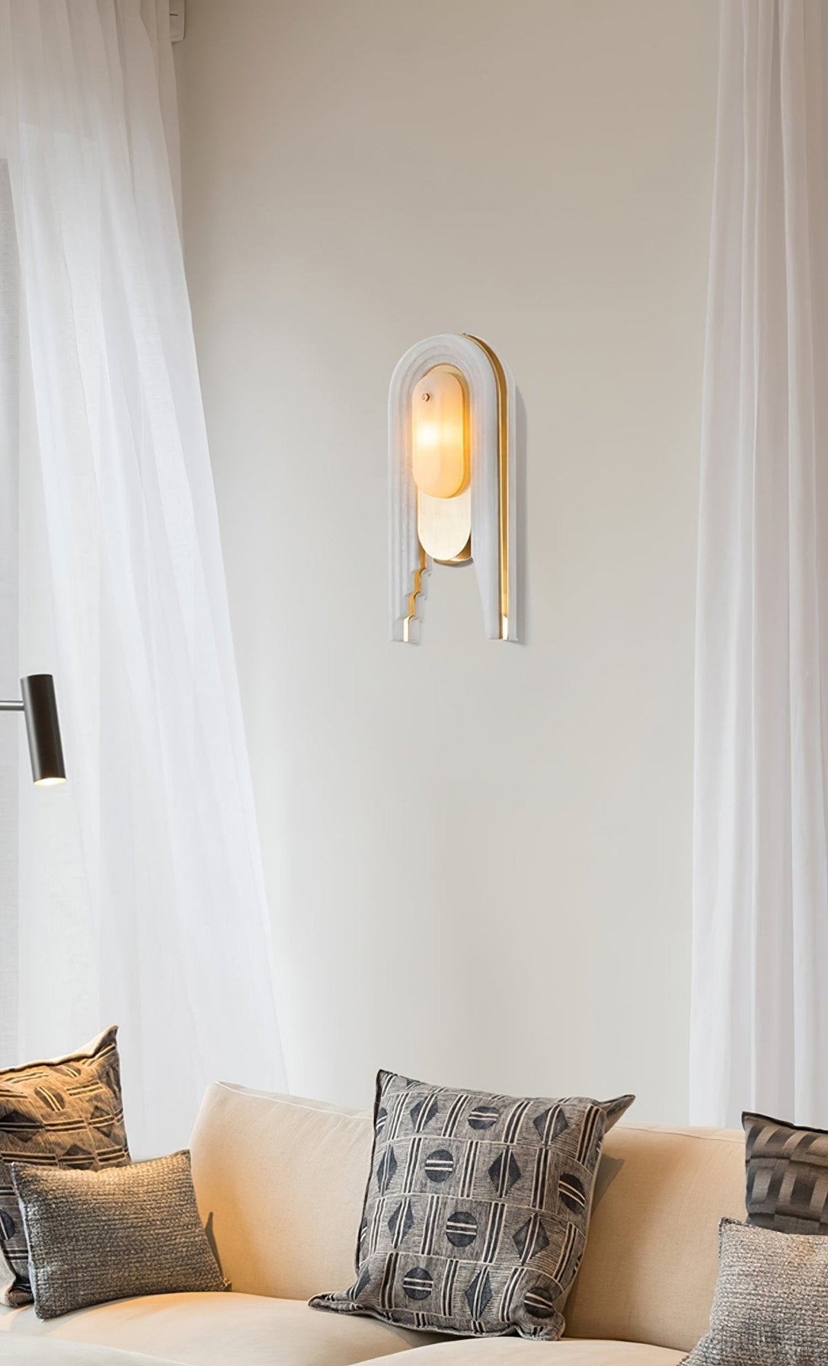 Sytalion Arch Alabaster Wall Light