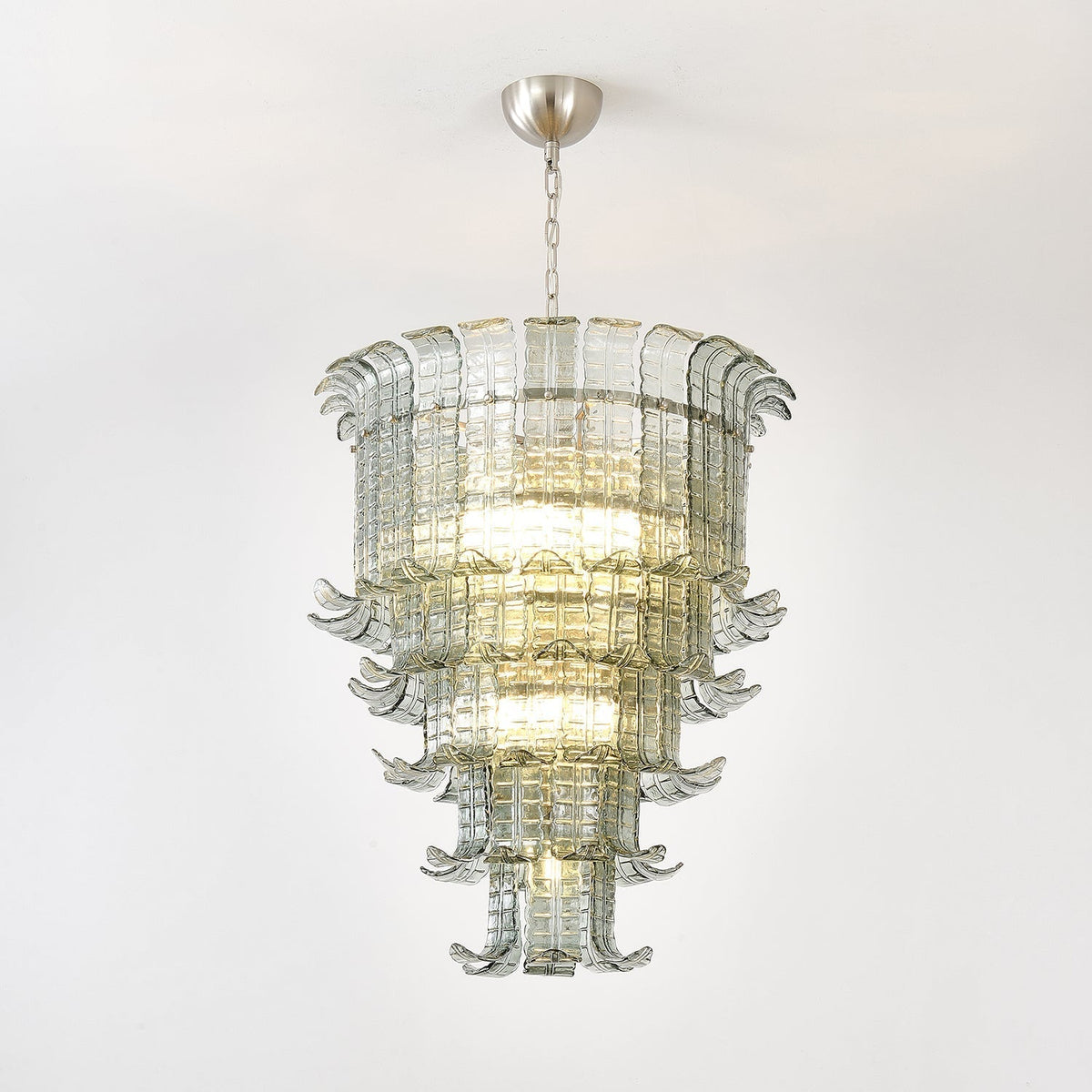 Yisk Chandelier Cascade Murano Glass Tiered Vintage
