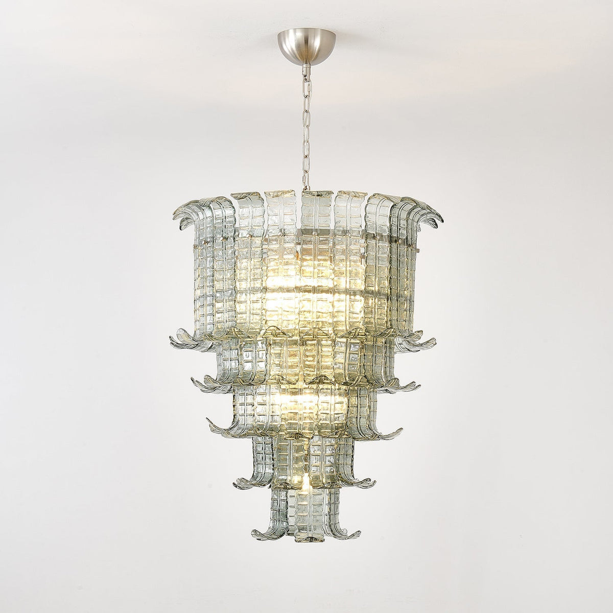 Yisk Chandelier Cascade Murano Glass Tiered Vintage