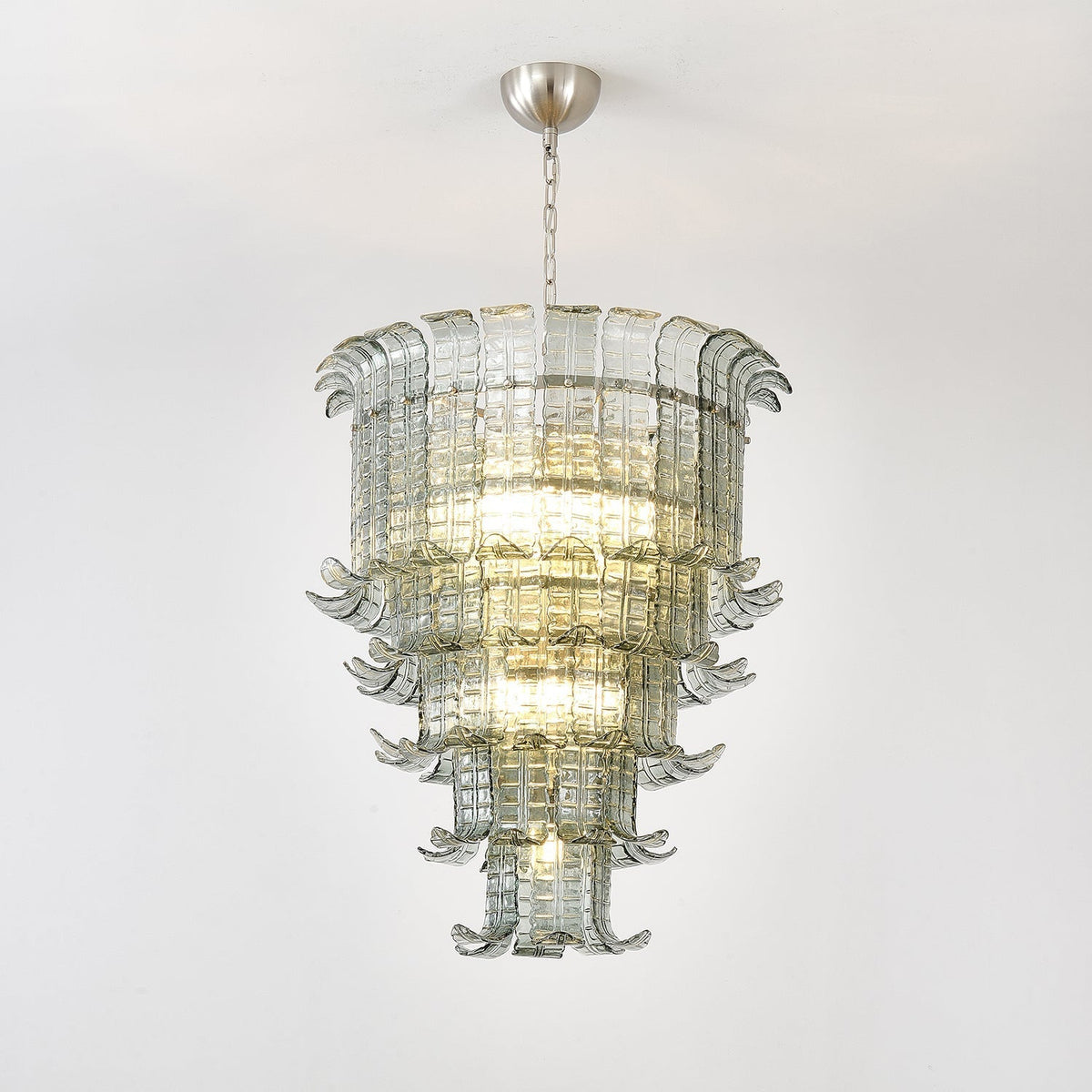 Yisk Chandelier Cascade Murano Glass Tiered Vintage