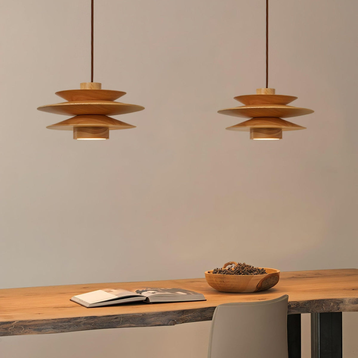 Elorda Wooden Retro Pendant Light