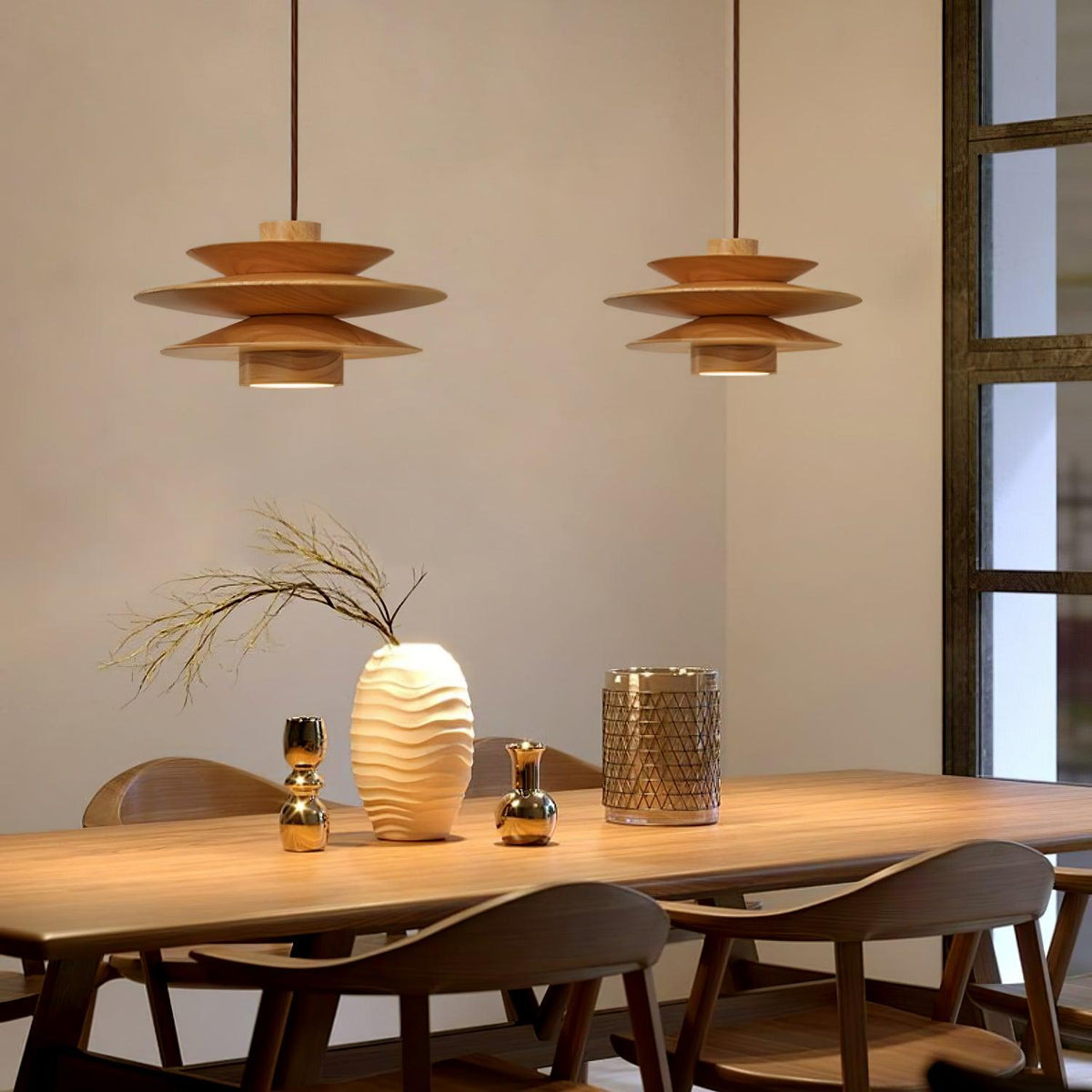 Elorda Wooden Retro Pendant Light